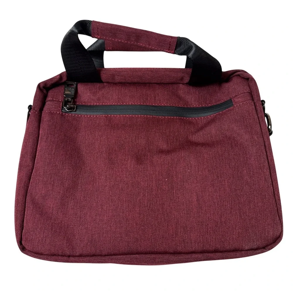 The KangaLife Nylon Traveler‎ Messenger Bag NEW RFID Wallet Bottle Pocket Red